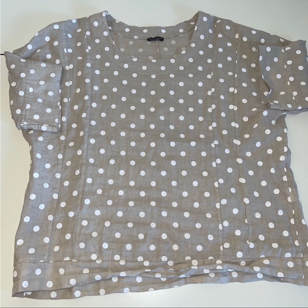 Luca vanucci medium‎ polka dot blouse